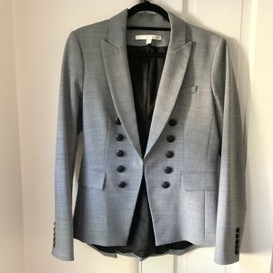 Veronica Beard Grey Blazer Coattail Back Size 8 M